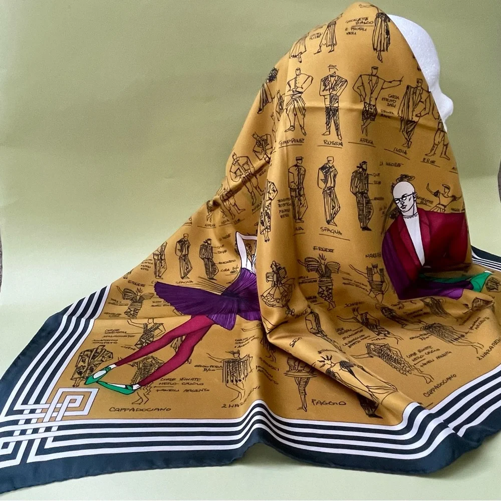 Vintage 80’s multicolored Gianni Versace silk scarf